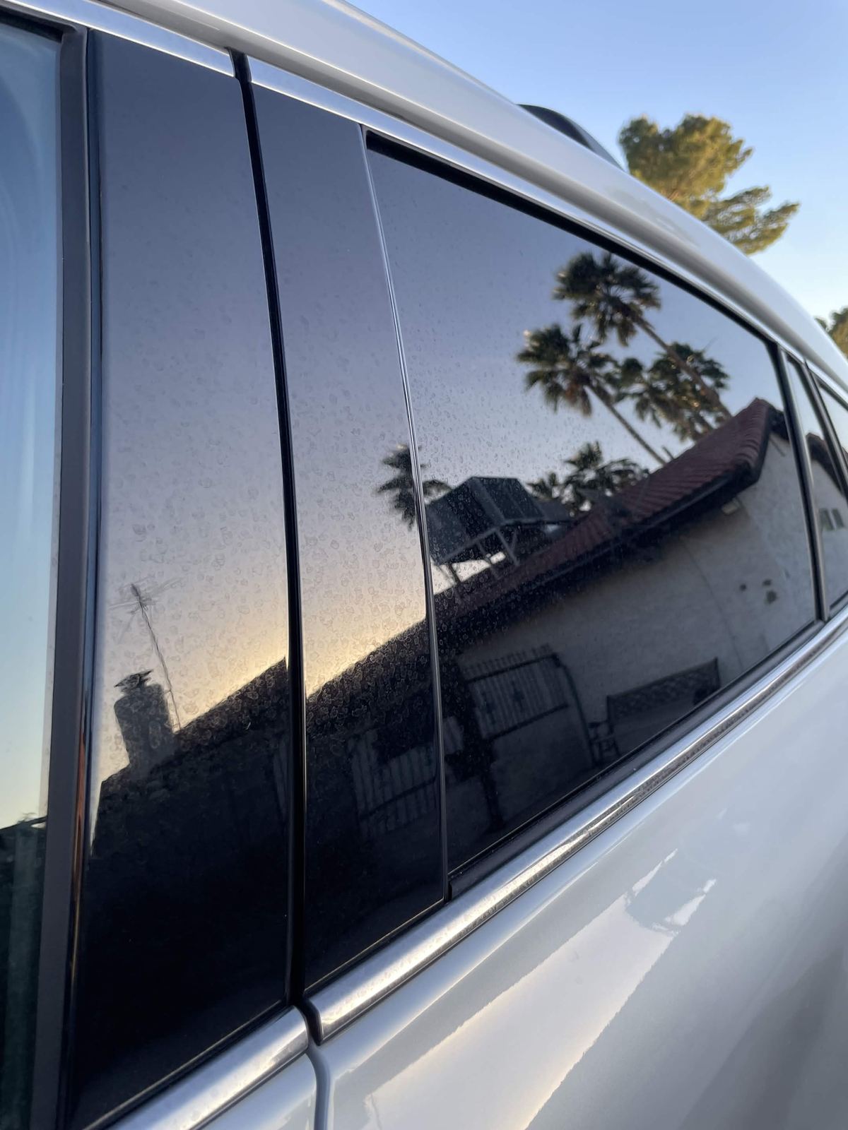 Dirty window trim before detailing in Las Vegas