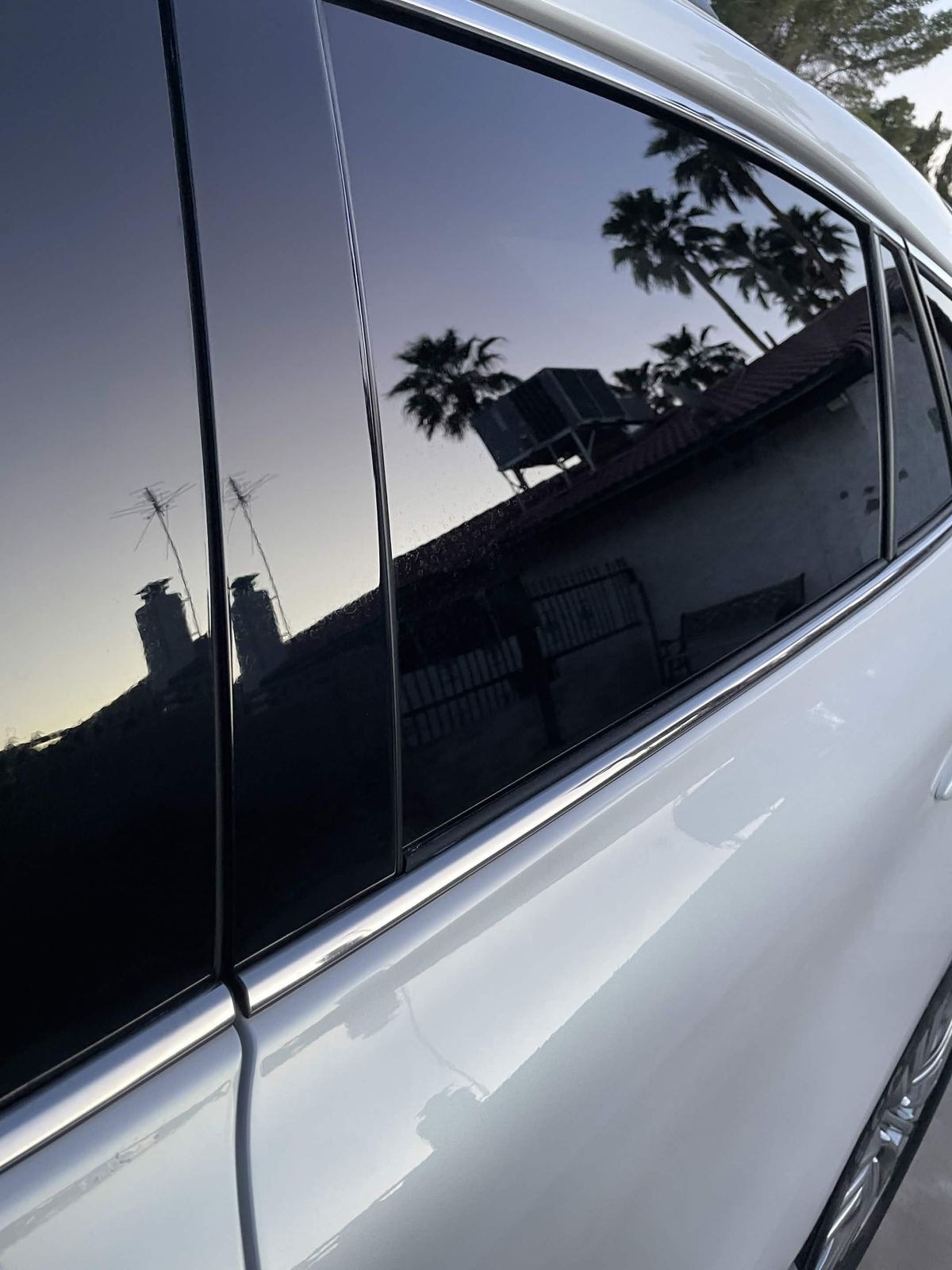 Clean window trim after detailing in Las Vegas
