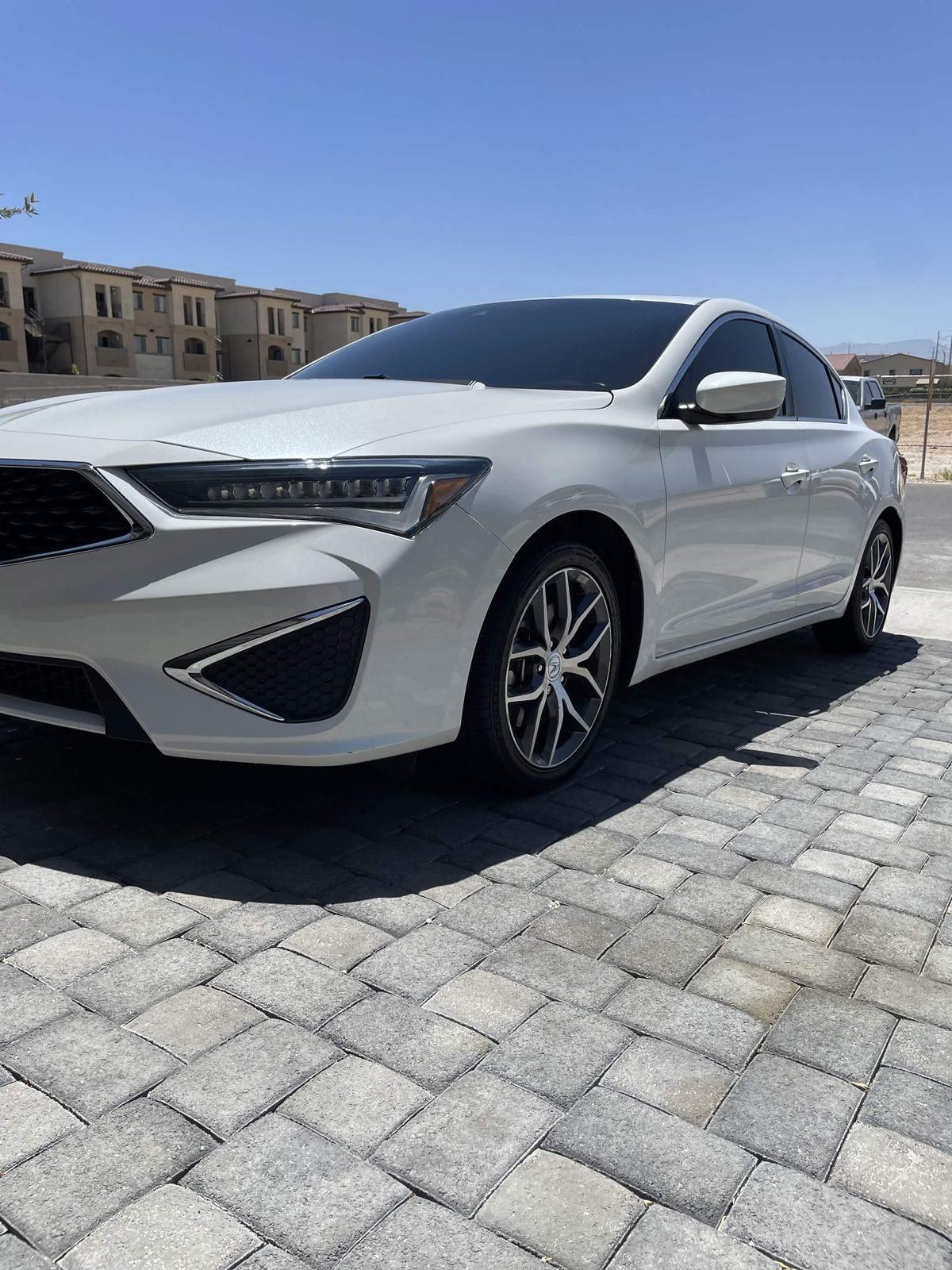 White Acura sedan after exterior detail Las Vegas